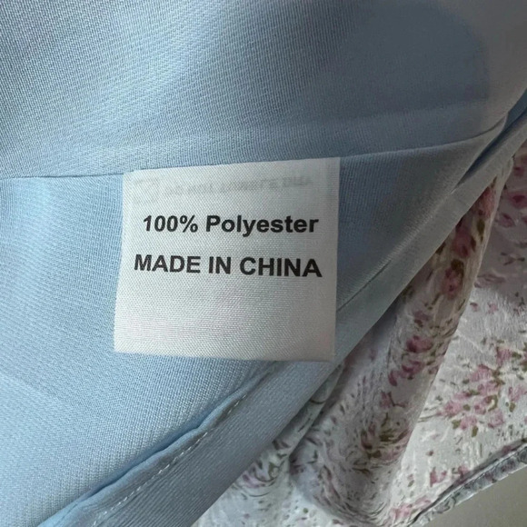 Miss Finch Womens Lavender Dream Tier Ruffle Midi Dress Blue Floral Modest Small - Picture 16 of 16